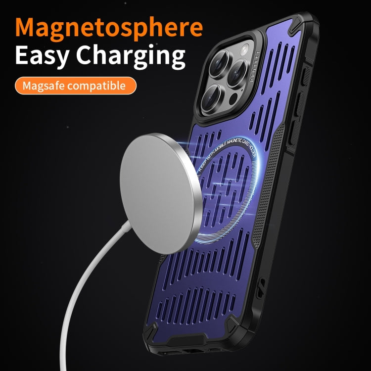 For iPhone 16 Pro Max Ice Front Cooling MagSafe Magnetic Phone Case(Sapphire Blue) - iPhone 16 Pro Max Cases by buy2fix | Online Shopping UK | buy2fix