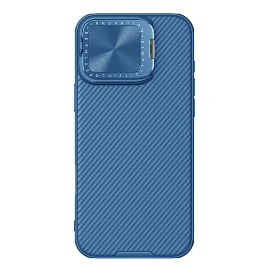 For iPhone 16 Pro Max NILLKIN Black Mirror Prop CD Texture Mirror Phone Case(Blue) - iPhone 16 Pro Max Cases by NILLKIN | Online Shopping UK | buy2fix