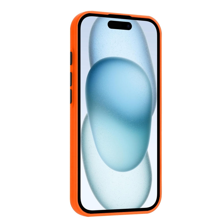 For iPhone 16 Pro Max Skin Feel Card Contrast Color Button TPU Phone Case(Orange) - iPhone 16 Pro Max Cases by buy2fix | Online Shopping UK | buy2fix