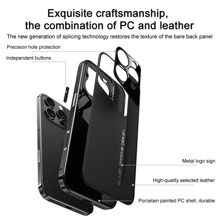 For iPhone 16 Pro Max J-20 Leather Skyline Design Full Coverage Phone Case(Black) - iPhone 16 Pro Max Cases by buy2fix | Online Shopping UK | buy2fix