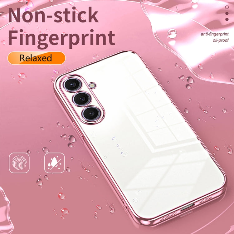 For Samsung Galaxy S25+ 5G Transparent Plating Fine Hole Phone Case(Transparent) - Galaxy S25+ 5G Cases by buy2fix | Online Shopping UK | buy2fix