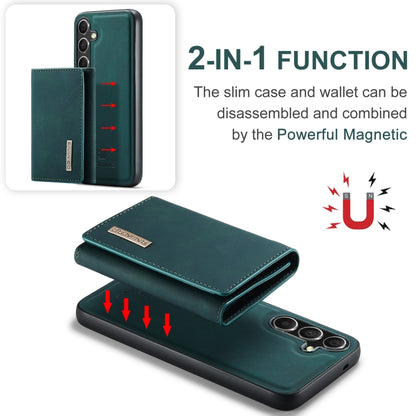 For Samsung Galaxy S24 FE 5G DG.MING M1 Series 3-Fold Multi Card Wallet + Magnetic Phone Case(Green) - Galaxy S24 FE 5G Cases by DG.MING | Online Shopping UK | buy2fix