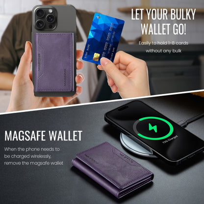 DG.MING MAGKING-K2 Series MagSafe RFID Card Bag(Purple) - Card & Passport Bags by DG.MING | Online Shopping UK | buy2fix