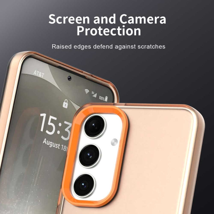 For Samsung Galaxy S25+ 5G Candy PC Hybrid TPU Shockproof Phone Case(Orange) - Galaxy S25+ 5G Cases by buy2fix | Online Shopping UK | buy2fix