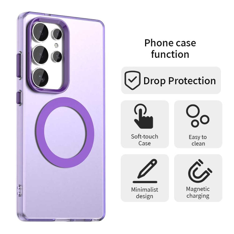 For Samsung Galaxy S25 Ultra 5G Candy Magsafe PC Hybrid TPU Phone Case(Purple) - Galaxy S25 Ultra 5G Cases by buy2fix | Online Shopping UK | buy2fix