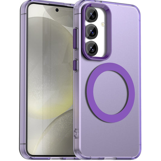 For Samsung Galaxy S25+ 5G Candy Magsafe PC Hybrid TPU Phone Case(Purple) - Galaxy S25+ 5G Cases by buy2fix | Online Shopping UK | buy2fix