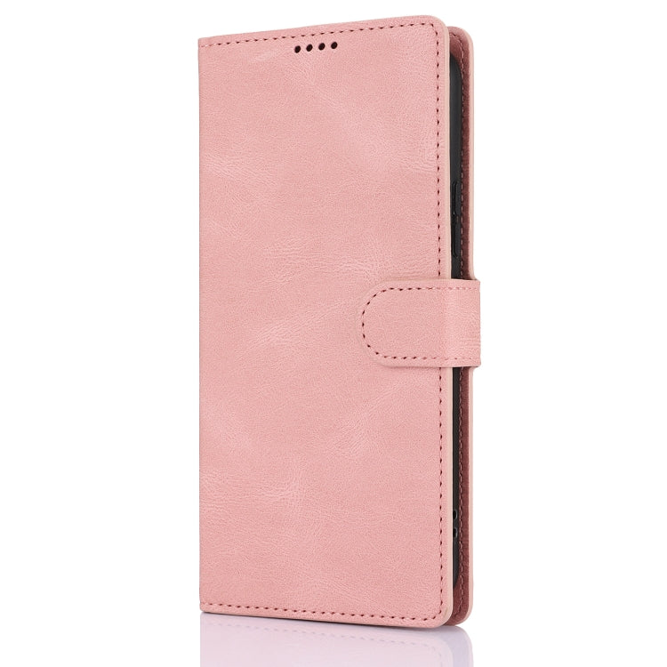 For iPhone 16 Fantasy Skin-feel Calfskin Texture Leather Phone Case(Pink) - iPhone 16 Cases by buy2fix | Online Shopping UK | buy2fix