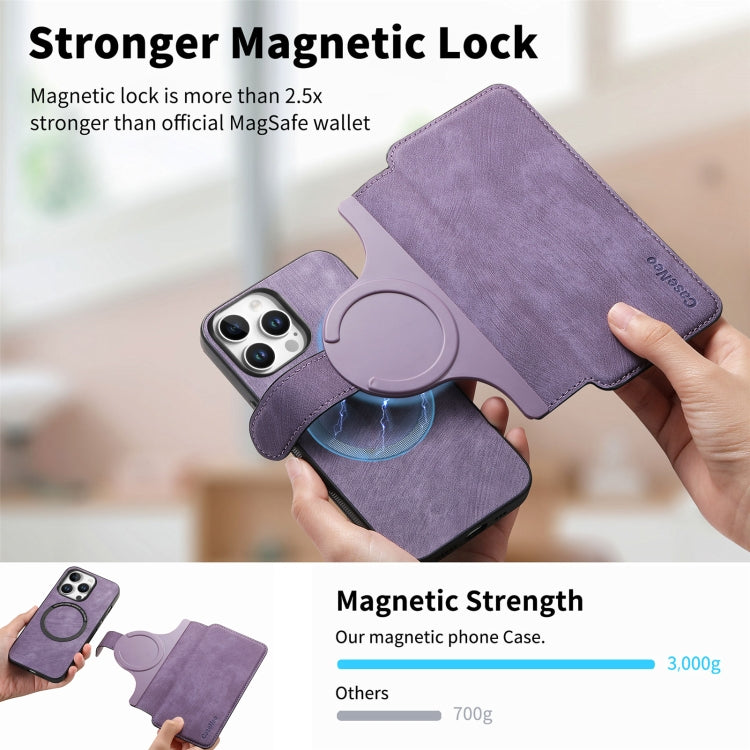 For iPhone 16 Pro CaseNeo MagSafe RFID Anti-theft Retro Leather Phone Case(Purple) - iPhone 16 Pro Cases by CaseNeo | Online Shopping UK | buy2fix