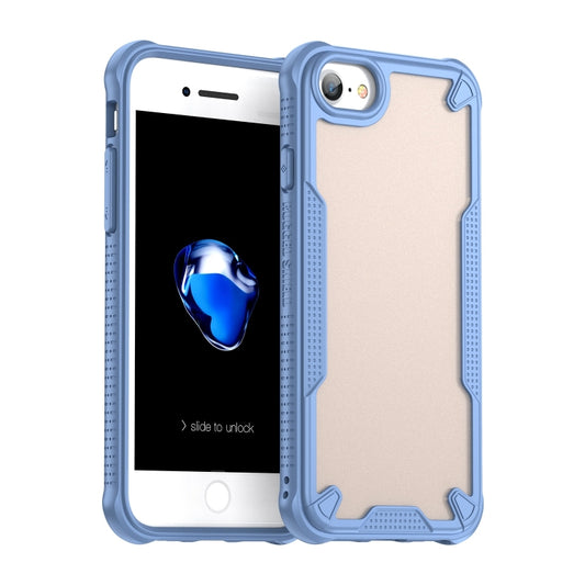 For iPhone SE 2020 Armor Glaze PC Hybrid TPU Phone Case(Blue) - iPhone SE 2022 / 2020 / 8 / 7 Cases by buy2fix | Online Shopping UK | buy2fix