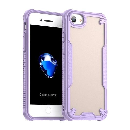 For iPhone SE 2022 Armor Glaze PC Hybrid TPU Phone Case(Purple) - iPhone SE 2022 / 2020 / 8 / 7 Cases by buy2fix | Online Shopping UK | buy2fix