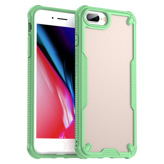 For iPhone 8 Plus Armor Glaze PC Hybrid TPU Phone Case(Green) - More iPhone Cases by buy2fix | Online Shopping UK | buy2fix