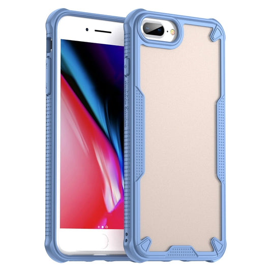 For iPhone 7 Plus Armor Glaze PC Hybrid TPU Phone Case(Blue) - More iPhone Cases by buy2fix | Online Shopping UK | buy2fix