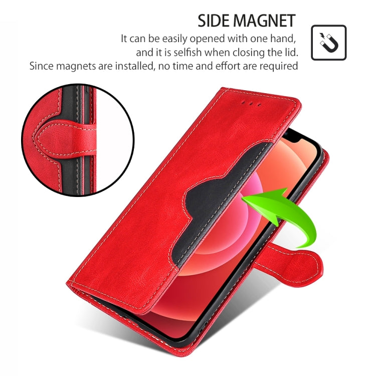 For iPhone 16 Plus Skin Feel Magnetic Buckle Leather Phone Case(Red) - iPhone 16 Plus Cases by buy2fix | Online Shopping UK | buy2fix