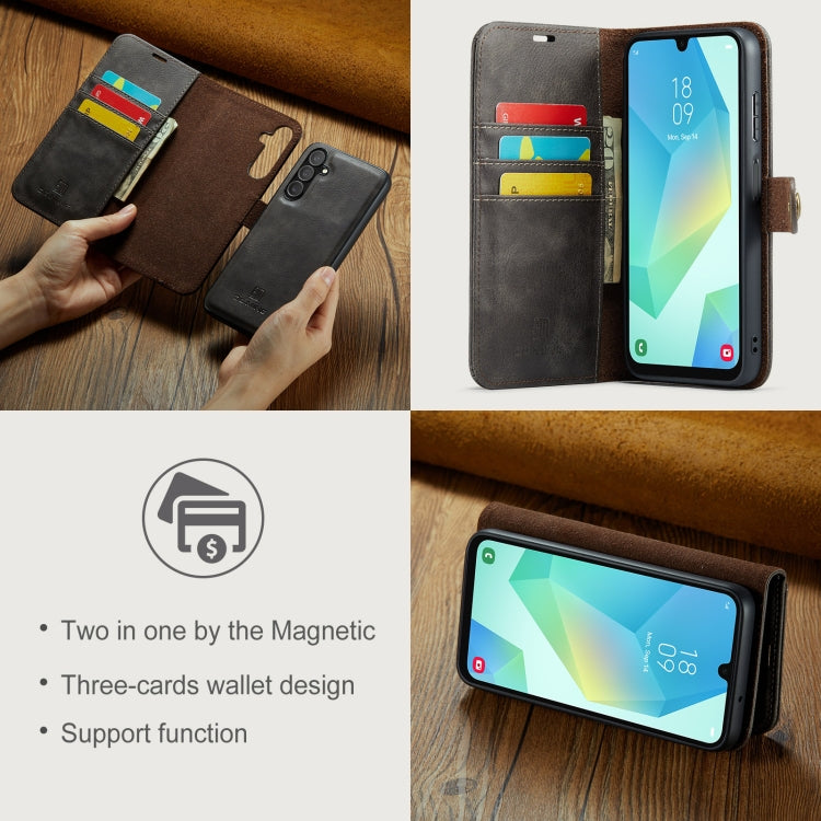 For Samsung Galaxy A16 5G DG.MING Crazy Horse Texture Detachable Magnetic Leather Case(Grey) - Galaxy Phone Cases by DG.MING | Online Shopping UK | buy2fix