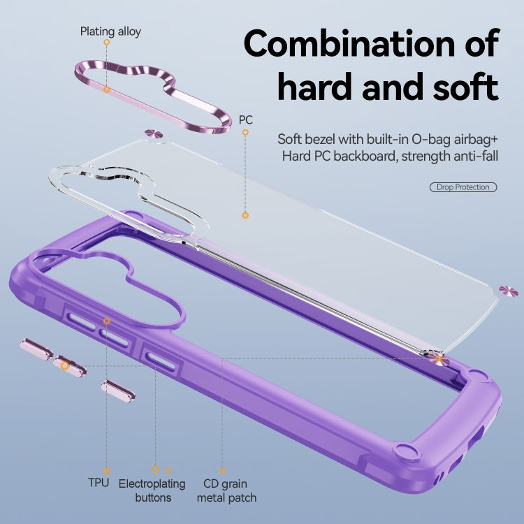 For Samsung Galaxy S25+ 5G TPU + PC Lens Protection Phone Case(Purple) - Galaxy S25+ 5G Cases by buy2fix | Online Shopping UK | buy2fix