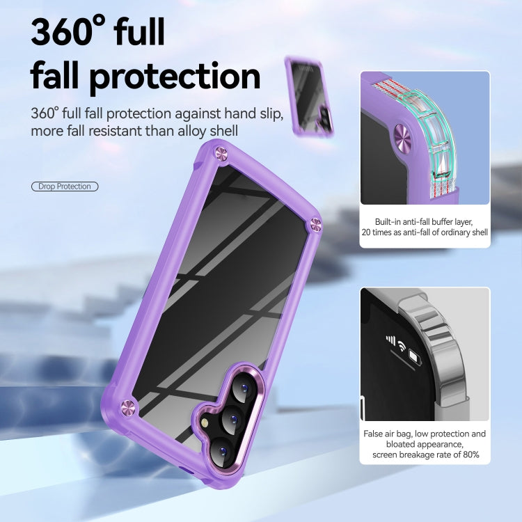 For Samsung Galaxy S25+ 5G TPU + PC Lens Protection Phone Case(Purple) - Galaxy S25+ 5G Cases by buy2fix | Online Shopping UK | buy2fix