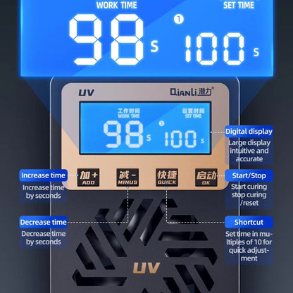 Qianli UVC17 7 inch Integrated UV Curing Lamp with Timing Function, Plug:EU Plug - Others by QIANLI | Online Shopping UK | buy2fix