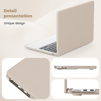 For MacBook Air 13.6 inch A3113 / A2681 Business Magnetic Holder PC + PU Laptop Protective Case(Gold) - MacBook Air Cases by buy2fix | Online Shopping UK | buy2fix