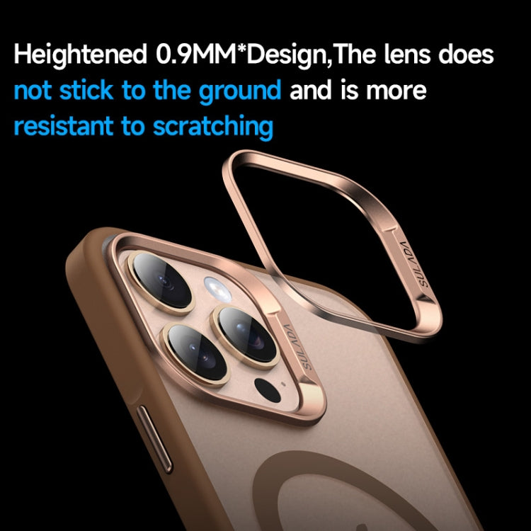 For iPhone 16 Pro Max SULADA Light Sand MagSafe Magnetic PC Hybrid TPU Phone Case(Gold) - iPhone 16 Pro Max Cases by SULADA | Online Shopping UK | buy2fix