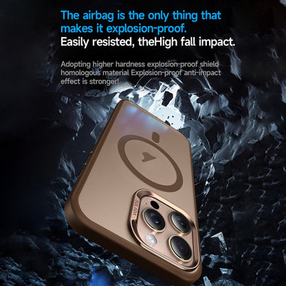 For iPhone 16 Pro Max SULADA Light Sand MagSafe Magnetic PC Hybrid TPU Phone Case(Gold) - iPhone 16 Pro Max Cases by SULADA | Online Shopping UK | buy2fix