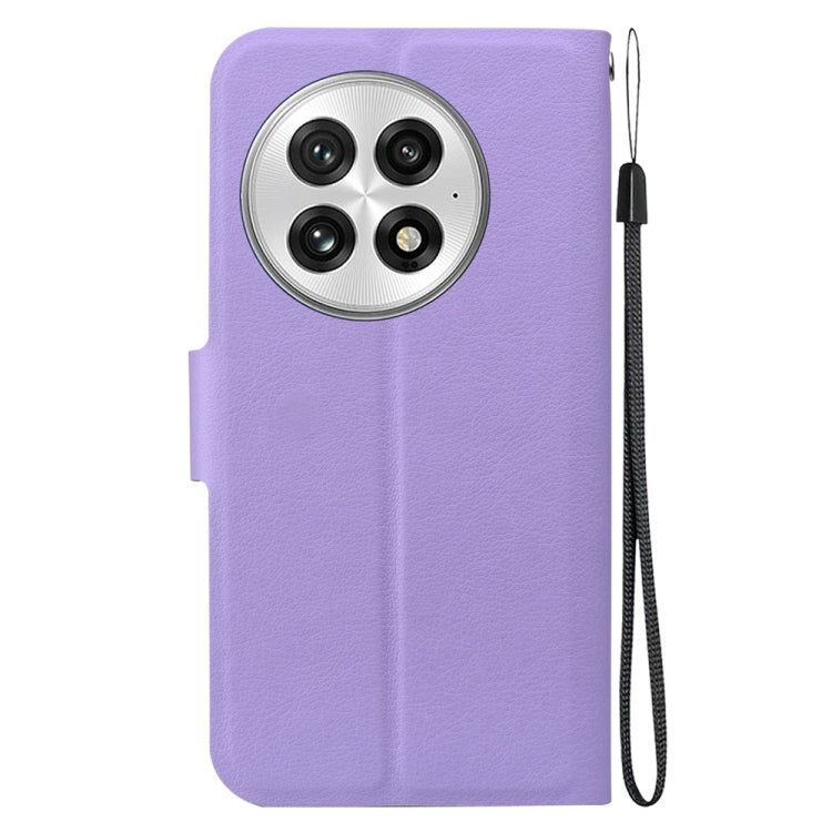 For OnePlus 13 Ultra-thin Voltage Magnetic Buckle Leather Phone Case(Purple) - OnePlus Cases by buy2fix | Online Shopping UK | buy2fix