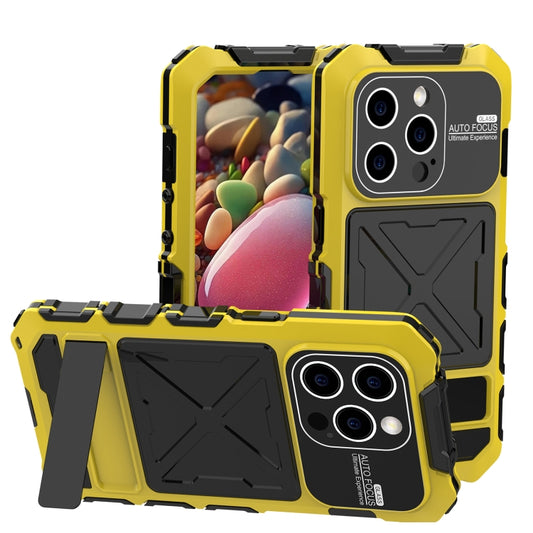 For iPhone 15 Pro Max R-JUST Life Waterproof Dustproof Shockproof Phone Case(Yellow) - iPhone 15 Pro Max Cases by R-JUST | Online Shopping UK | buy2fix