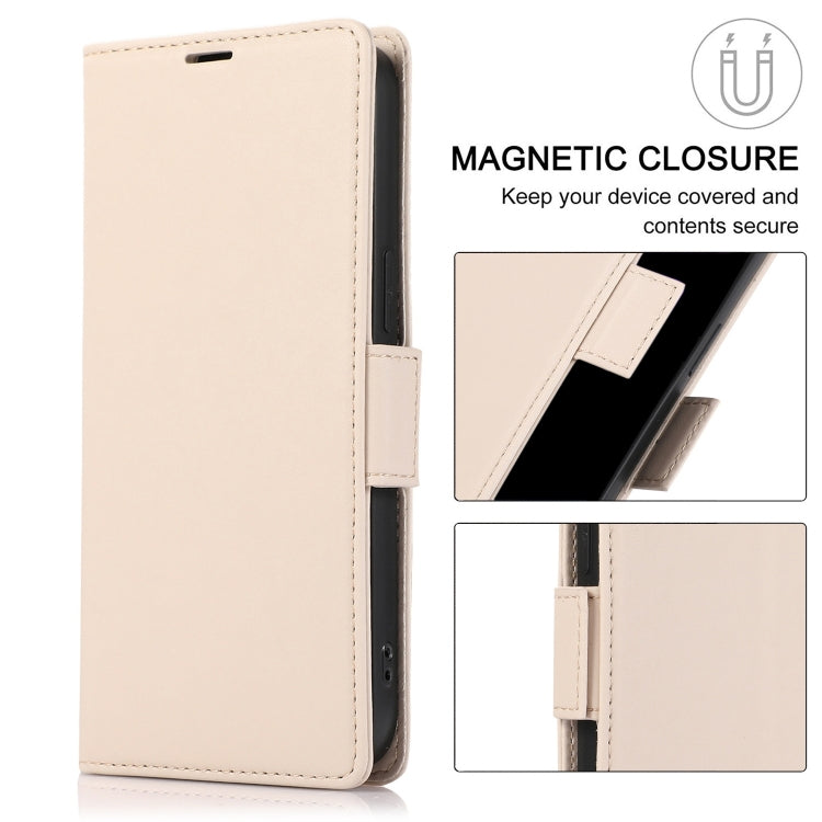 For Samsung Galaxy S25+ / S24+ 5G Side Buckle RFID Anti-theft Leather Phone Case(Apricot) - Galaxy S25+ 5G Cases by buy2fix | Online Shopping UK | buy2fix