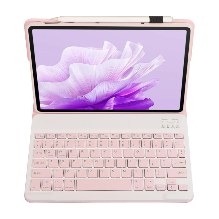 For Honor Pad X9 / X8 Pro 11.5 AH15 Ultra-thin Detachable Bluetooth Keyboard Leather Tablet Case(Pink White) - Others Keyboard by buy2fix | Online Shopping UK | buy2fix