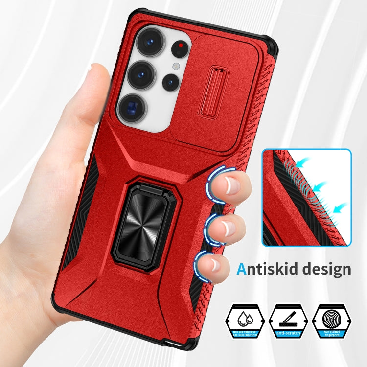 For Samsung Galaxy S25 Ultra 5G Sliding Camshield Holder Phone Case(Red) - Galaxy S25 Ultra 5G Cases by buy2fix | Online Shopping UK | buy2fix