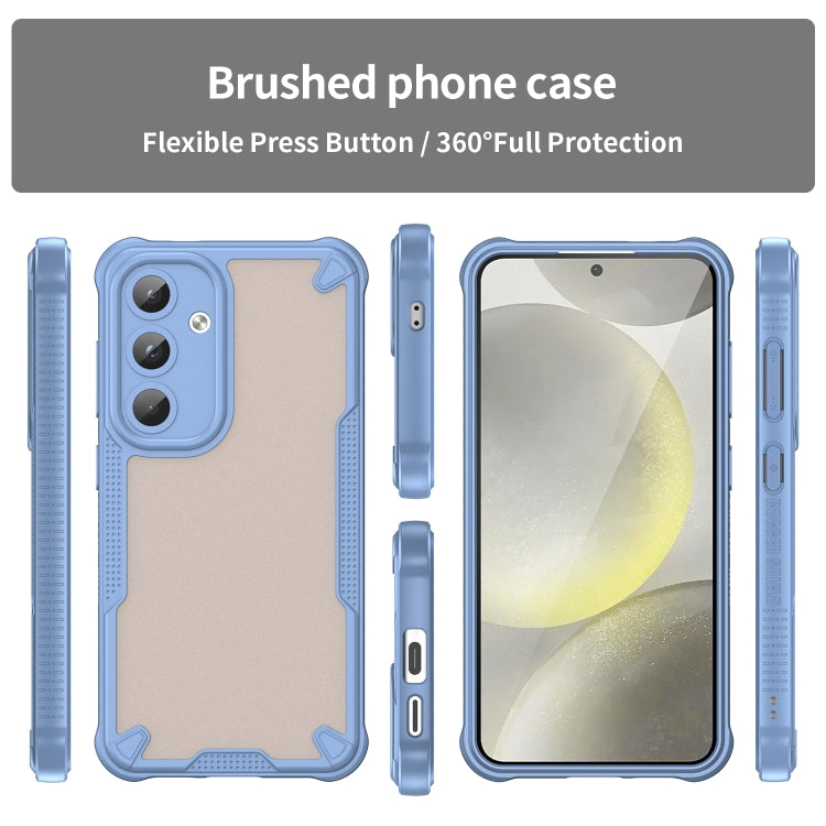 For Samsung Galaxy S25 5G Armor Glaze PC Hybrid TPU Phone Case(Blue) - Galaxy S25 5G Cases by buy2fix | Online Shopping UK | buy2fix