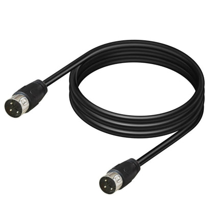 DIN Male to Male 3 Pin Signal Transmission for TV, DVD Player Adapter Cable, Length:5m(Black) - Microphone Audio Cable & Connector by buy2fix | Online Shopping UK | buy2fix