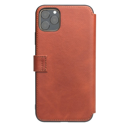 For iPhone 11 Pro QIALINO Business Magnetic Buckle Horizontal Flip Leather Case with Card Slots(Light Brown) - iPhone 11 Pro Cases by QIALINO | Online Shopping UK | buy2fix