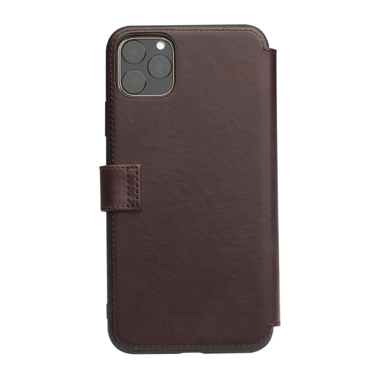 For iPhone 11 Pro QIALINO Business Magnetic Buckle Horizontal Flip Leather Case with Card Slots(Dark Brown) - iPhone 11 Pro Cases by QIALINO | Online Shopping UK | buy2fix