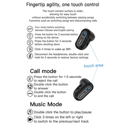 X17 mini 1.27 inch IP67 Waterproof 2 in 1 Bluetooth Earphone Smart Watch(Black) - Smart Wristbands by buy2fix | Online Shopping UK | buy2fix