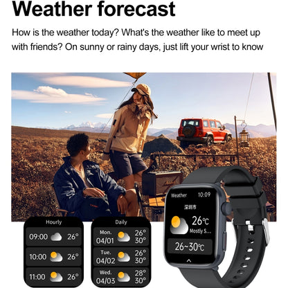 T92 1.81 inch IPS Square Screen Smart Watch, Heart Rate / Blood Oxygen / Blood Pressure(Black) - Smart Watches by buy2fix | Online Shopping UK | buy2fix