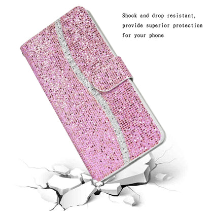 For Samsung Galaxy S25 Ultra 5G Glitter Powder Filp Leather Phone Case(Pink) - Galaxy S25 Ultra 5G Cases by buy2fix | Online Shopping UK | buy2fix