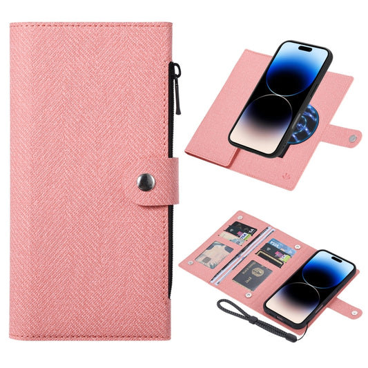 For iPhone 14 Pro Max ViLi GBS Series MagSafe Magnetic RFID Leather Flip Phone Case(Pink) - iPhone 14 Pro Max Cases by ViLi | Online Shopping UK | buy2fix