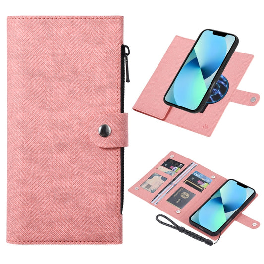 For iPhone 13 ViLi GBS Series MagSafe Magnetic RFID Leather Flip Phone Case(Pink) - iPhone 13 Cases by ViLi | Online Shopping UK | buy2fix