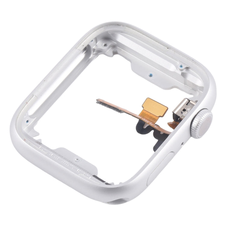 For Apple Watch Series  8 / 9 41MM LTE Aluminium Alloy Middle Frame Bezel Plate with Crown Spin Axis Flex Cable(Silver) - Middle Frame by buy2fix | Online Shopping UK | buy2fix