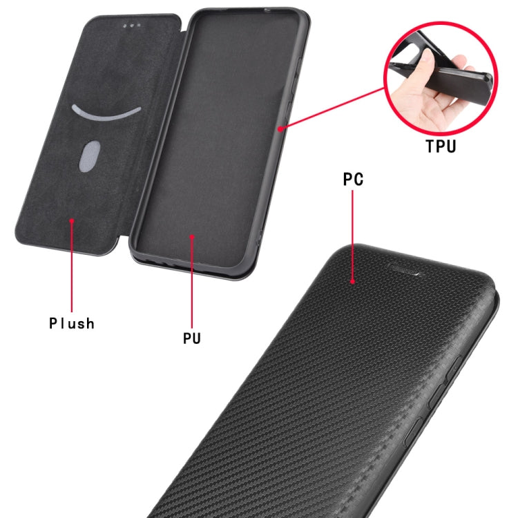 For Blackview BV5500 / BV5500 Pro / BV5500 Plus Carbon Fiber Texture Horizontal Flip TPU + PC + PU Leather Case with Card Slot(Black) - More Brand by buy2fix | Online Shopping UK | buy2fix