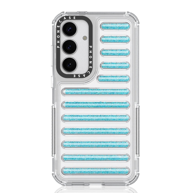 For Samsung Galaxy S25+ 5G Capsule Glitter TPU Hybrid PC Airbag Phone Case(Blue) - Galaxy S25+ 5G Cases by buy2fix | Online Shopping UK | buy2fix