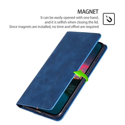 For Samsung Galaxy S25 Ultra 5G Skin Feel Magnetic Leather Phone Case(Blue) - Galaxy S25 Ultra 5G Cases by buy2fix | Online Shopping UK | buy2fix