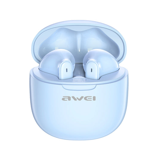 awei T68 ENC Noise Reduction Wireless Bluetooth Gaming Earphone(Blue) - Bluetooth Earphone by awei | Online Shopping UK | buy2fix