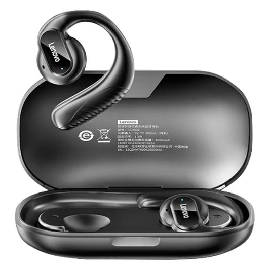 Lenovo TC3402 Dual Horn 360 Surround Sound Wireless BT 5.3 Earphones(Black) - TWS Earphone by Lenovo | Online Shopping UK | buy2fix