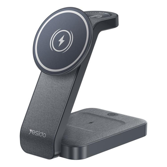 Yesido DS26 4-in-1 Magnetic Wireless Charging Stand with Night Light(Black) - Wireless Charger by Yesido | Online Shopping UK | buy2fix