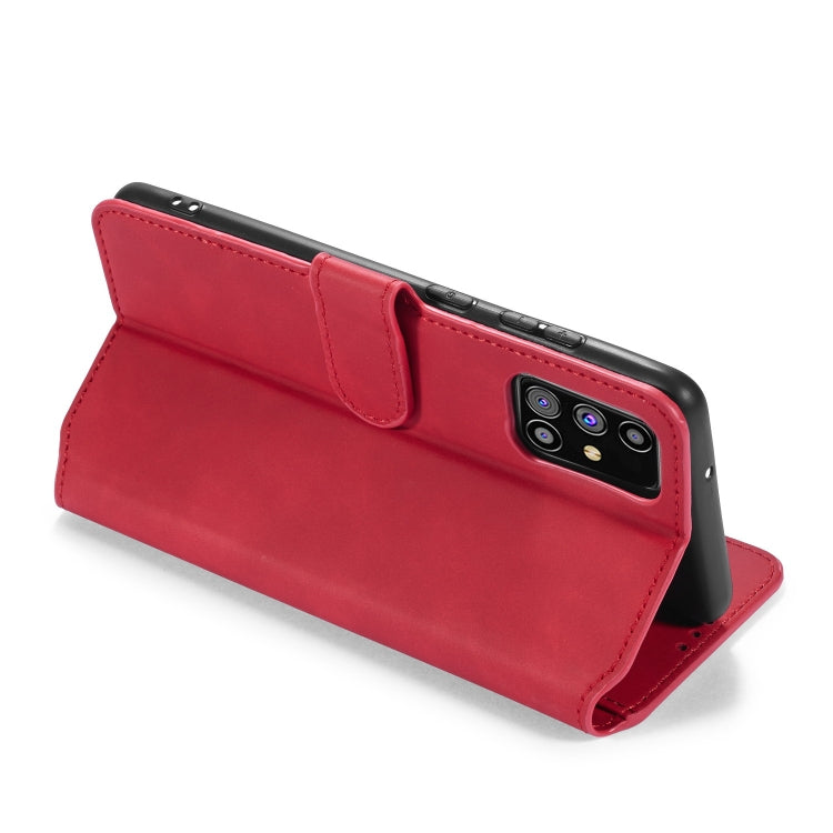 For Samsung Galaxy M31s DG.MING Retro Oil Side Horizontal Flip Case with Holder & Card Slots & Wallet(Red) - Galaxy Phone Cases by DG.MING | Online Shopping UK | buy2fix