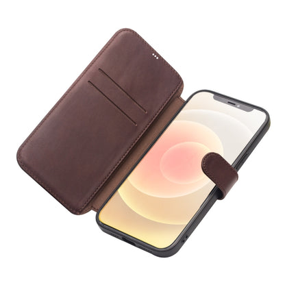 For iPhone 12 mini QIALINO Business Magnetic Horizontal Flip Leather Case with Card Slots & Wallet (Dark Brown) - iPhone 12 mini Cases by QIALINO | Online Shopping UK | buy2fix
