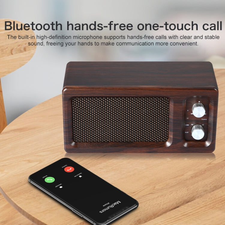 D60 Subwoofer Wooden Bluetooth 4.2 Speaker, Support TF Card & 3.5mm AUX & U Disk Play(Yellow) - Desktop Speaker by buy2fix | Online Shopping UK | buy2fix