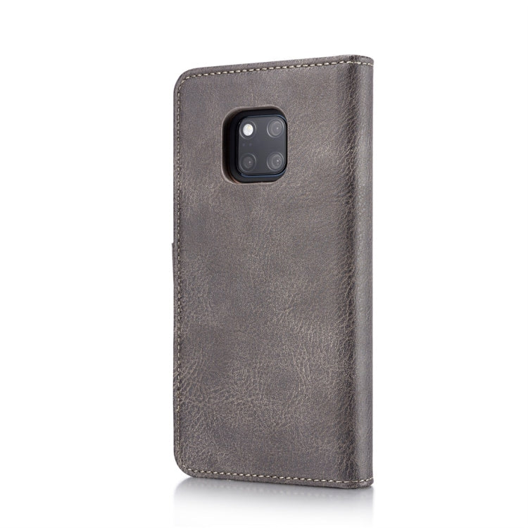 DG.MING Crazy Horse Texture Flip Detachable Magnetic Leather Case for Huawei Mate 20 Pro, with Holder & Card Slots & Wallet (Grey) - Huawei Cases by DG.MING | Online Shopping UK | buy2fix