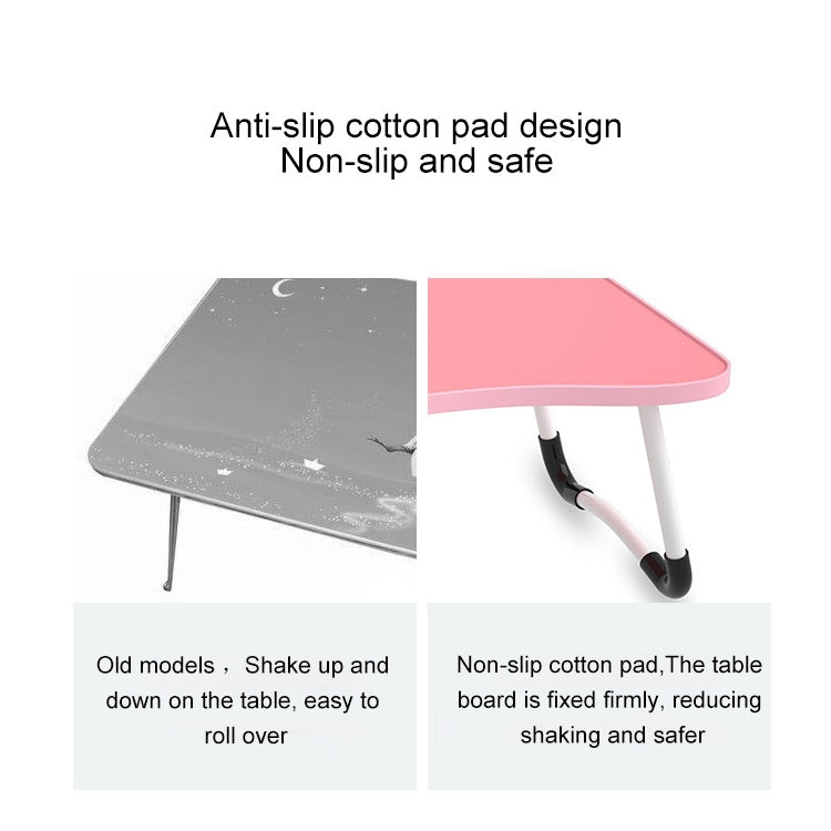 W-shaped Non-slip Legs Adjustable Folding Portable Laptop Desk without Card Slot(Pink) - Laptop Stand by buy2fix | Online Shopping UK | buy2fix